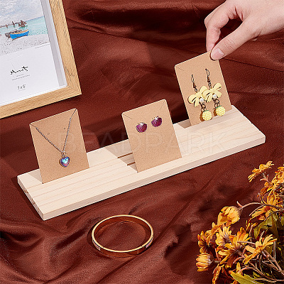 Wood Holder Stand for Earring Display Card ODIS-WH0038-81-1