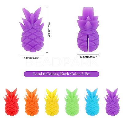 Silicone Wine Glass Charms AJEW-NB0002-06-1