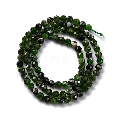 Natural Diopside Beads Strands X-G-G188-B14-02-1