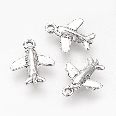 Tibetan Style Alloy Airliner Charms LS-X-TIBE-S311-18AS-LF-1
