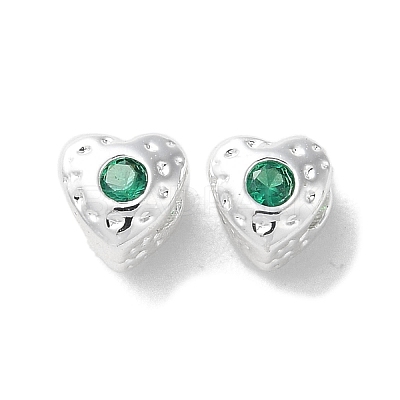 Valentine's Day Brass Micro Pave Cubic Zirconia Beads KK-P256-10S-03-1
