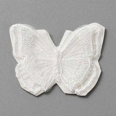 Computerized Embroidery Lace Self Adhesive/Sew on Patches DIY-WH0410-49C-1