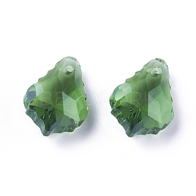 Faceted Glass Pendants GLAA-F068-C01-01-1