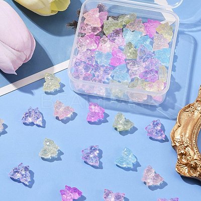 50Pcs Transparent Glass Bead GLAA-FS0001-75-1