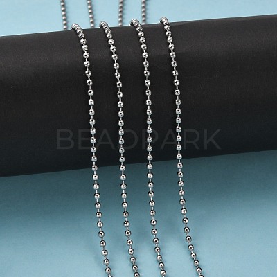 Tarnish Resistant 304 Stainless Steel Ball Beaded Chains CHS-K002-11-1