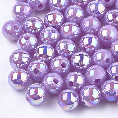 Plastic Beads X-OACR-S027-6mm-05-1