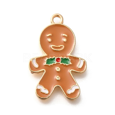 Christmas Theme Alloy Enamel Pendants ENAM-Q509-02KCG-04-1