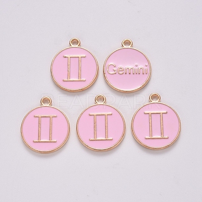 Alloy Enamel Pendants X-ENAM-S124-01B-09I-1