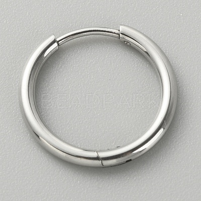 316L Surgical Stainless Steel Huggie Hoop Earrings for Girl Women EJEW-TAC0011-11C-P-1