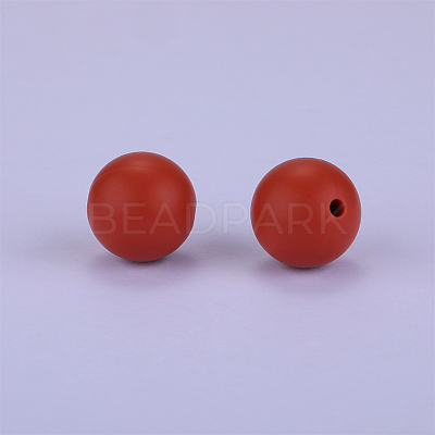 Round Silicone Focal Beads SI-JX0046A-81-1