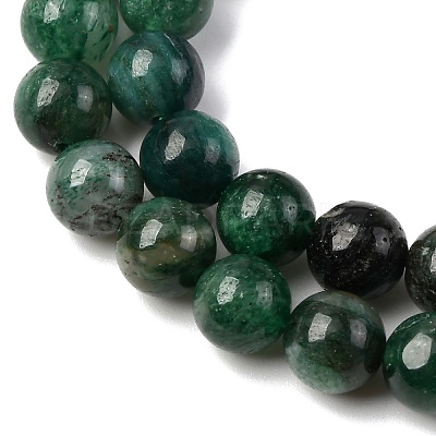 Natural Fuchsite Beads Strands G-D470-12B-1-1