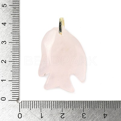 Natural Rose Quartz Carved Pendants G-G460-01G-07-1