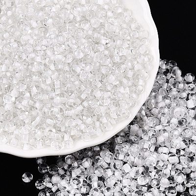 6/0 Inside Colours Transparent Glass Seed Beads X1-SEED-T007-07B-1