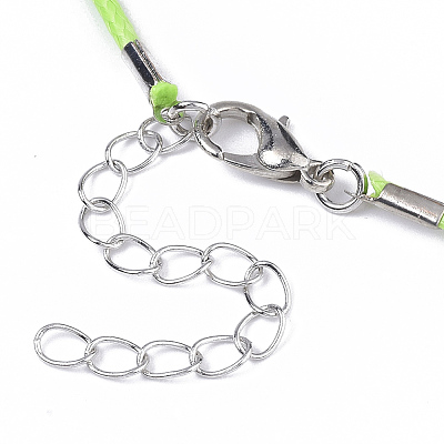 Waxed Cotton Cord Necklace Making MAK-S032-1.5mm-B05-1