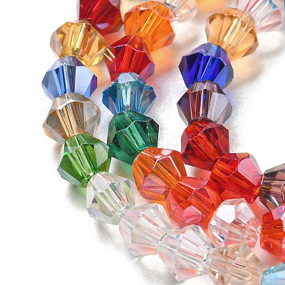Transparent Electroplate Glass Beads Strands GLAA-F029-3mm-C29-1