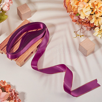 5M Polyester Gold Edged Satin Ribbon OCOR-TADJ0001-05C-1