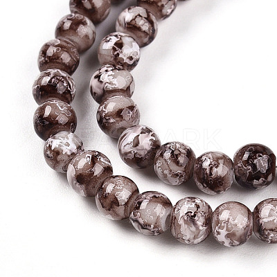 Baking Paint Glass Beads Strands DGLA-N003-4mm-A05-1