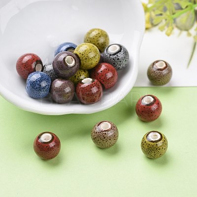 Handmade Fancy Antique Glazed Porcelain Beads PORC-R403-M2-1