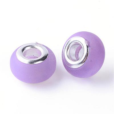 Resin Imitation Cat Eye European Beads RPDL-S004-M-1