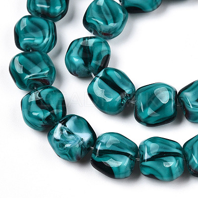 Handmade Milleflori Glass Beads Strands LAMP-M018-01A-10-1