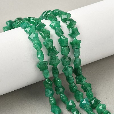 Dyed Natural Malaysia Jade Star Beads Strands G-Z080-A01-05-1