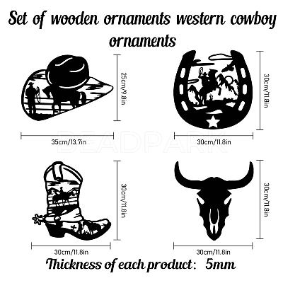 MDF Wood Wall Art Decorations HJEW-WH0049-026-1