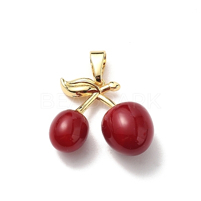Brass Resin Pendants LS-KK-D383-01G-01-1