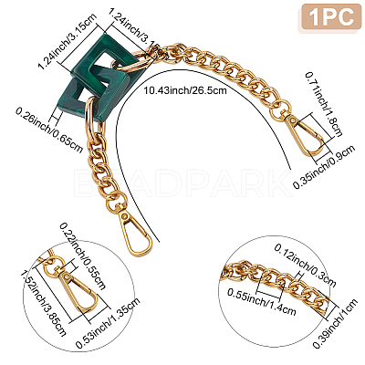 Acrylic Square Link Chain Bag Handles FIND-WH0135-36-1