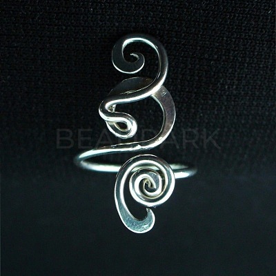 Boho Adjustable Brass Twisted Wire Wrapped Long Toe Rings FS-WGE7B88-01-1