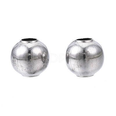 Round 304 Stainless Steel Beads STAS-TAC0004-4mm-P-1