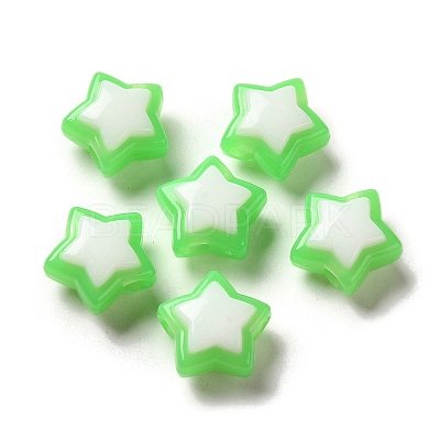 Imitation Jelly Transparent Acrylic Beads SACR-R741-03C-1