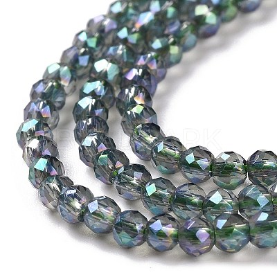 Electroplate Transparent Glass Beads Strands LS-GLAA-H021-01B-FR01-1