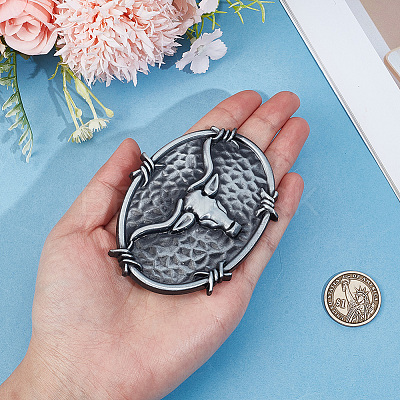 1Pc Tibetan Style Alloy Belt Buckles FIND-GF0009-31AS-1