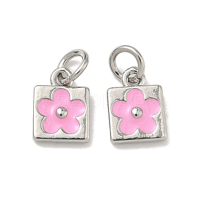 Brass Enamel Pendants KK-B170-04P-1