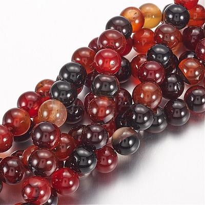 Natural Agate Beads Strands G-G515-8mm-04-1