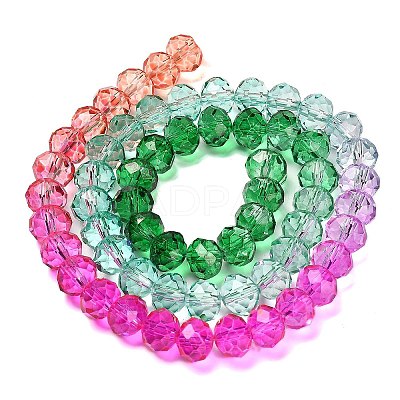 Transparent Painted Glass Beads Strands DGLA-A034-T6mm-A03-1