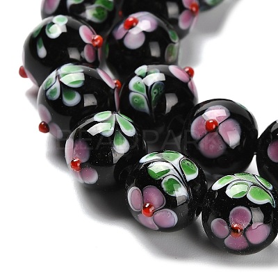 Handmade Lampwork Bumpy Beads Strands LAMP-A005-01A-1