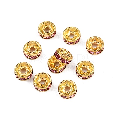 Brass Rhinestone Spacer Beads RB-A014-Z8mm-23G-1