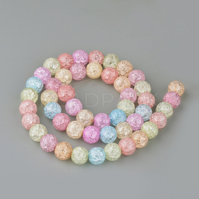 Synthetic Crackle Quartz Beads Strands X-GLAA-S134-6mm-20-1