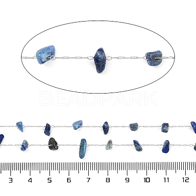 Handmade Natural Lapis Lazuli Chip Beads Chain CHS-H028-06A-02-1