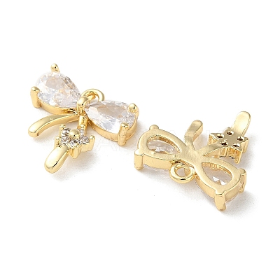 Brass Micro Pave Cubic Zirconia Pendants KK-F872-15G-01-1
