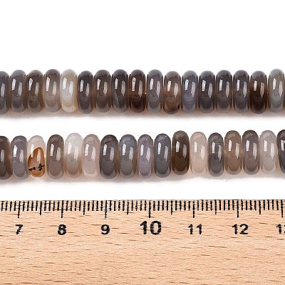 Natural Grey Agate Beads Strands G-T138-71-1