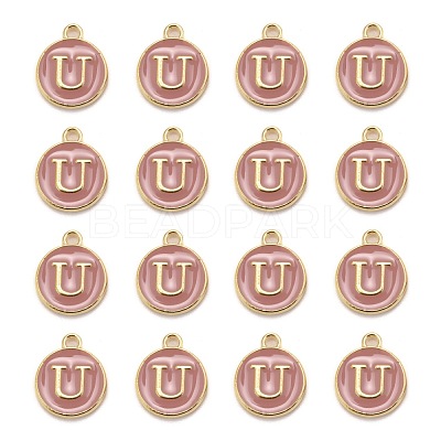 Golden Plated Alloy Enamel Charms X-ENAM-S118-07U-1