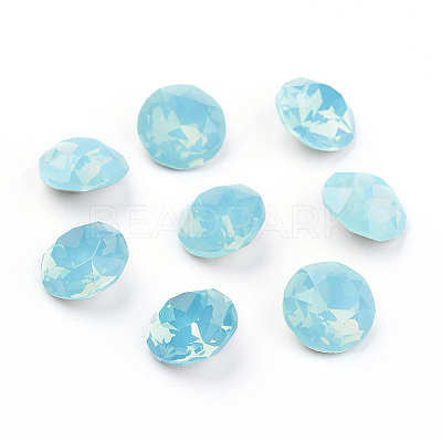 Pointed Back & Back Plated K9 Glass Rhinestone Cabochons LS-RGLA-J012-10mm-105-1