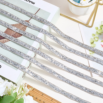 Resin Rhinestone Crystals Beaded Trim DIY-WH20055-024-1