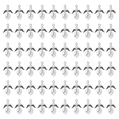 60Pcs Electroplate Glass Pendants GLAA-HY0001-19-1