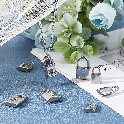 9Pcs 9 Style 304 Stainless Steel Pendants STAS-SC0002-38P-1