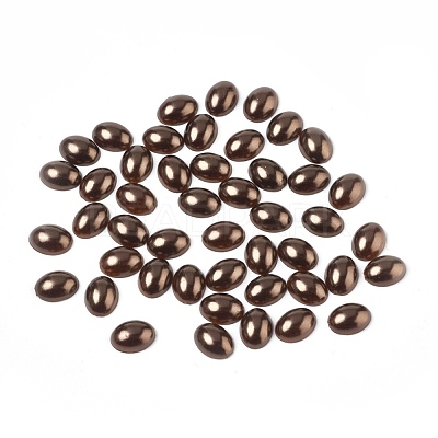 ABS Plastic Imitation Pearl Cabochons SACR-R755-8x6mm-Z46-1