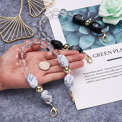 Givenny-EU 2Pcs 2 Style Acrylic Beads Bag Strap FIND-GN0001-05-1