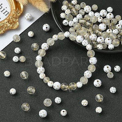 120Pcs 6 Styles Mixed Styles Acrylic Beads MACR-YW0003-03-1